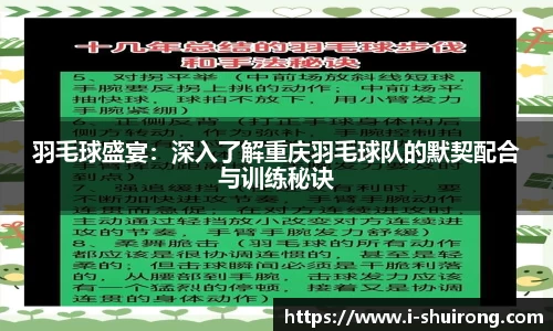 羽毛球盛宴：深入了解重庆羽毛球队的默契配合与训练秘诀